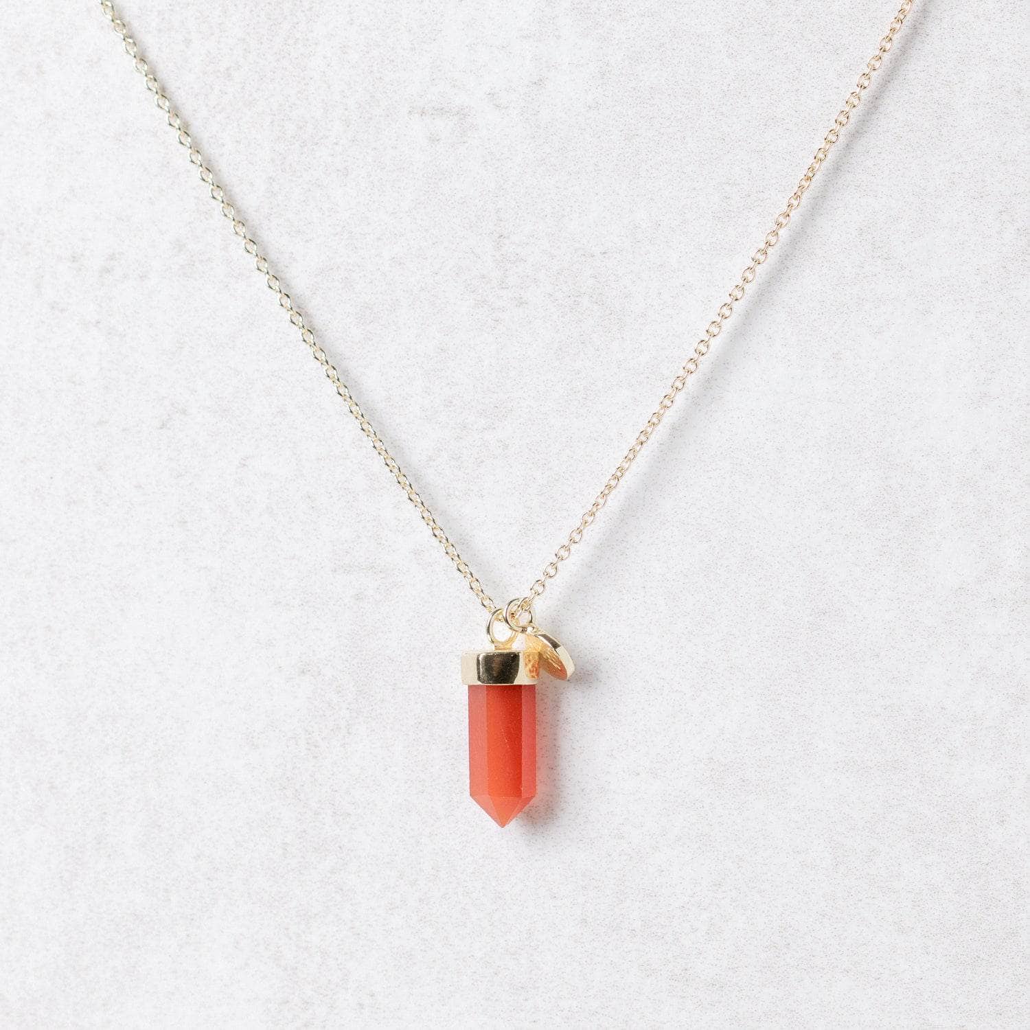 Gold_Small3 Delicate Carnelian Crystal Point Necklace - Image 8