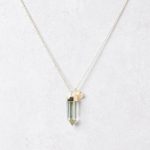 Green Amethyst Crystal Point Necklace - Image 3