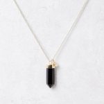 Black Tourmaline Crystal Point Necklace - Image 3