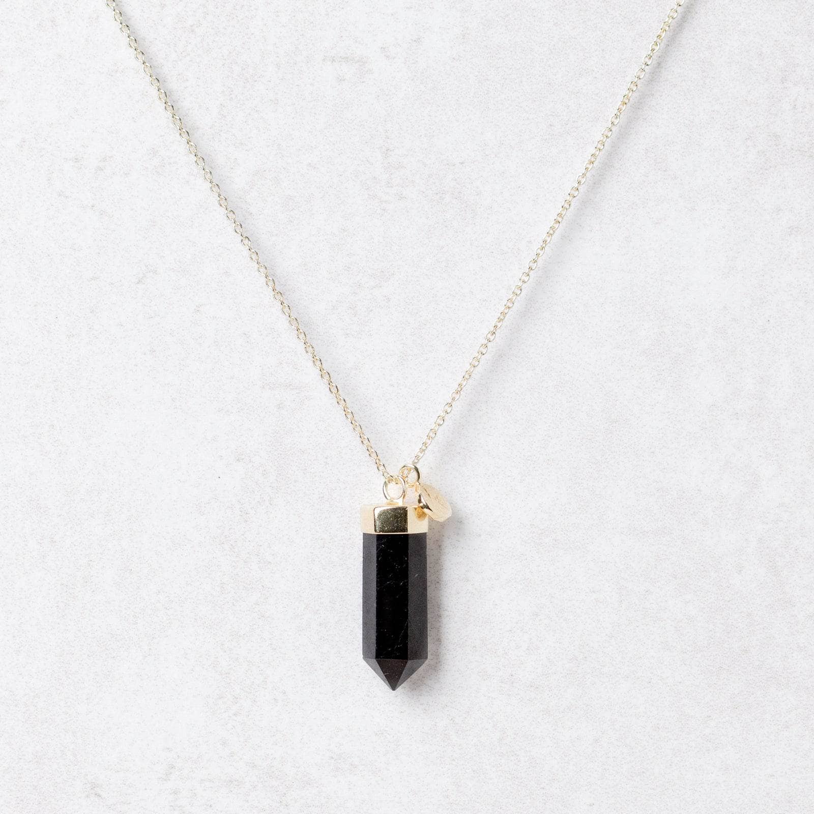 Gold_large6 Black Tourmaline Crystal Point Necklace - Image 3