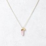 Delicate Rose Quartz Crystal Point Necklace - Image 7