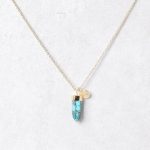 Delicate Genuine Turquoise Crystal Point Necklace - Image 8