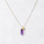 Delicate Amethyst Crystal Point Necklace - Image 7