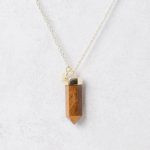 Tiger Eye Crystal Point Necklace - Image 2