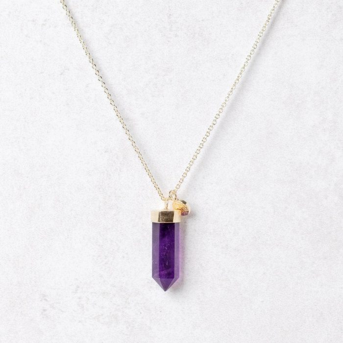 Amethyst Crystal Point Necklace - Image 3