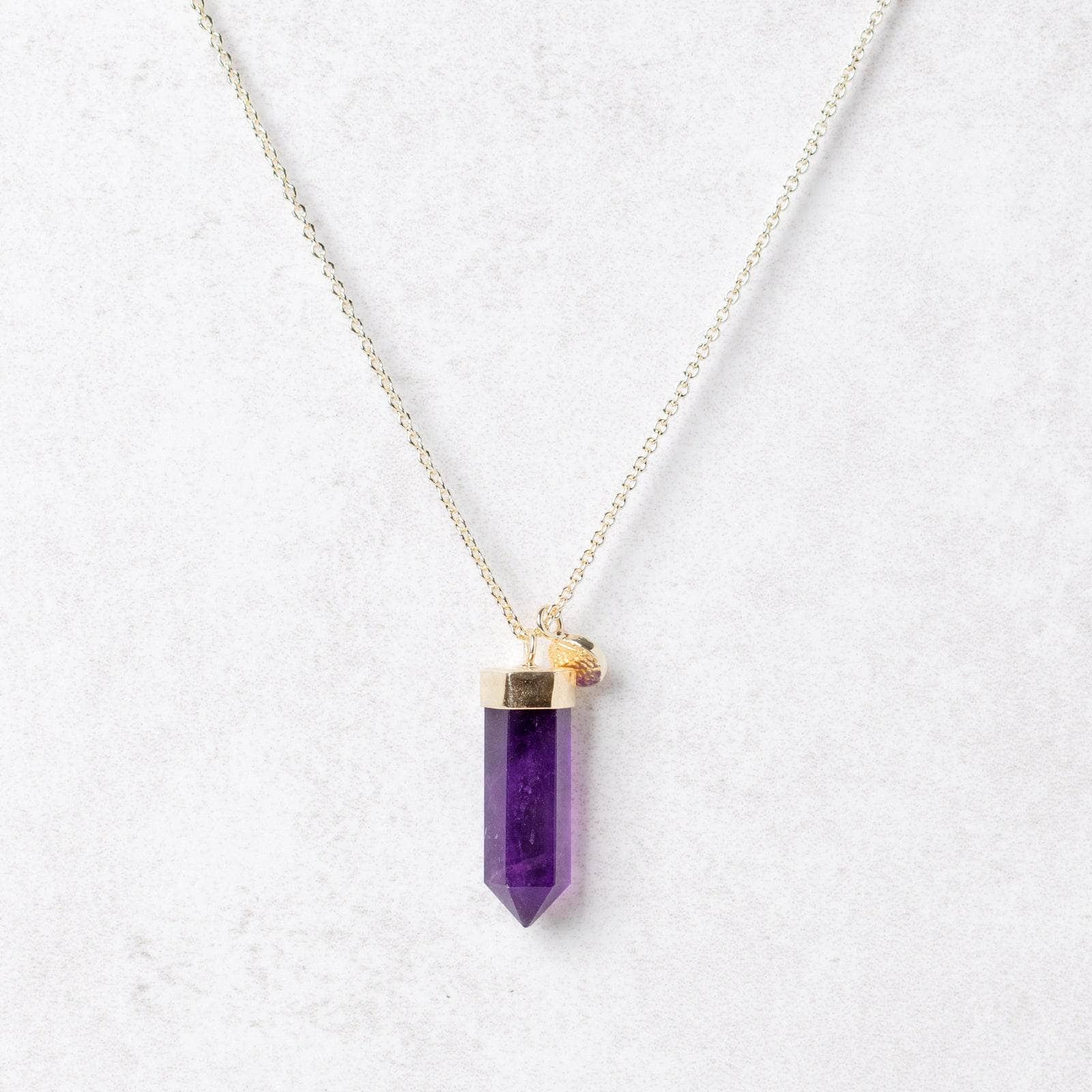 Goldlarge9 Amethyst Crystal Point Necklace - Image 3