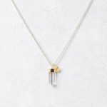 Delicate Clear Quartz Crystal Point Necklace - Image 3