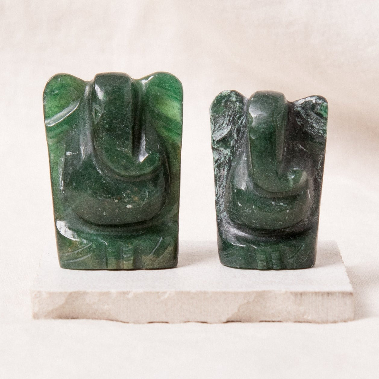 Gree-Jade Green Jade Ganesh - Image 1