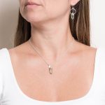 Delicate Green Amethyst Crystal Point Necklace - Image 4