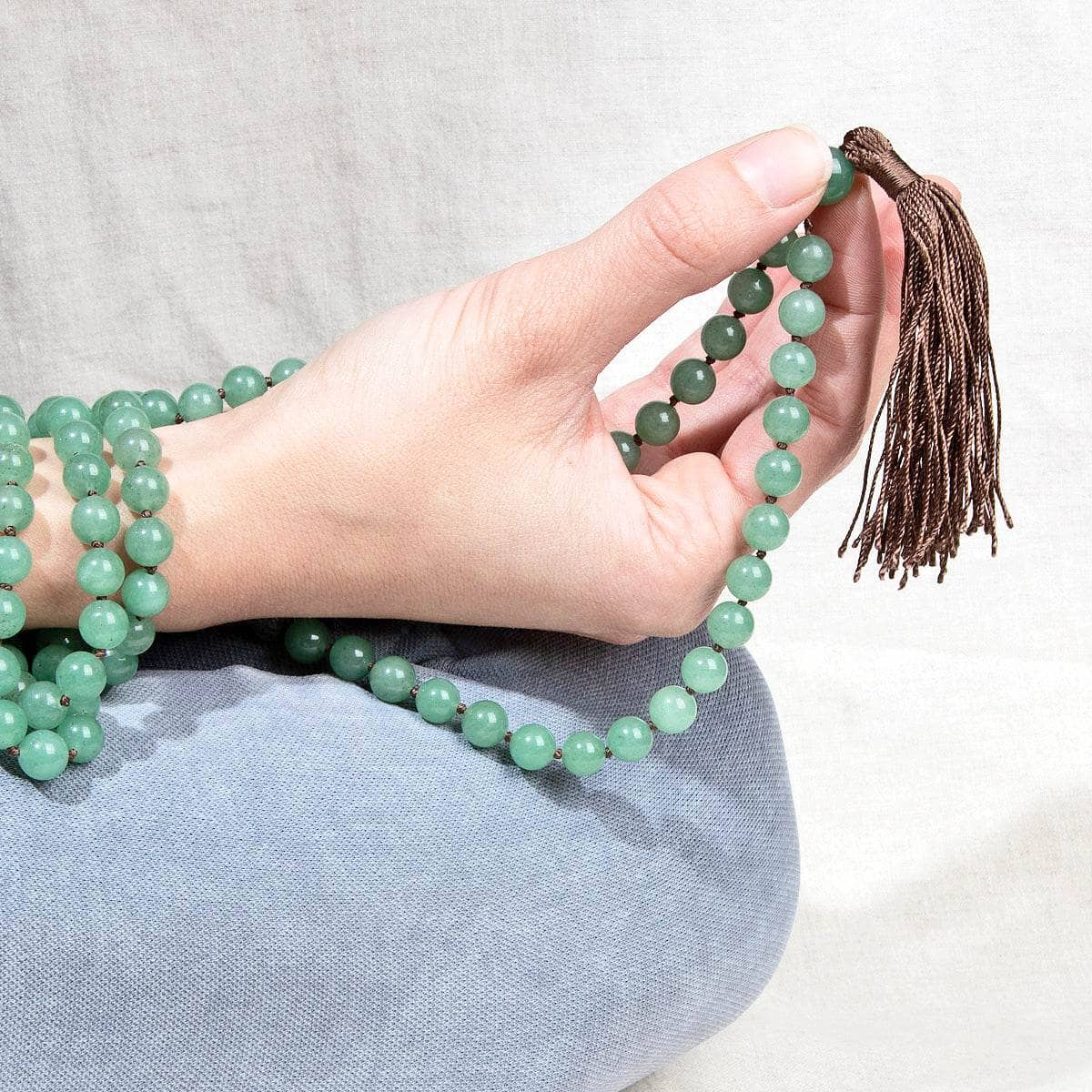 GreenAventurineHand Green Aventurine Mala - High-Energy Gemstones - Image 2