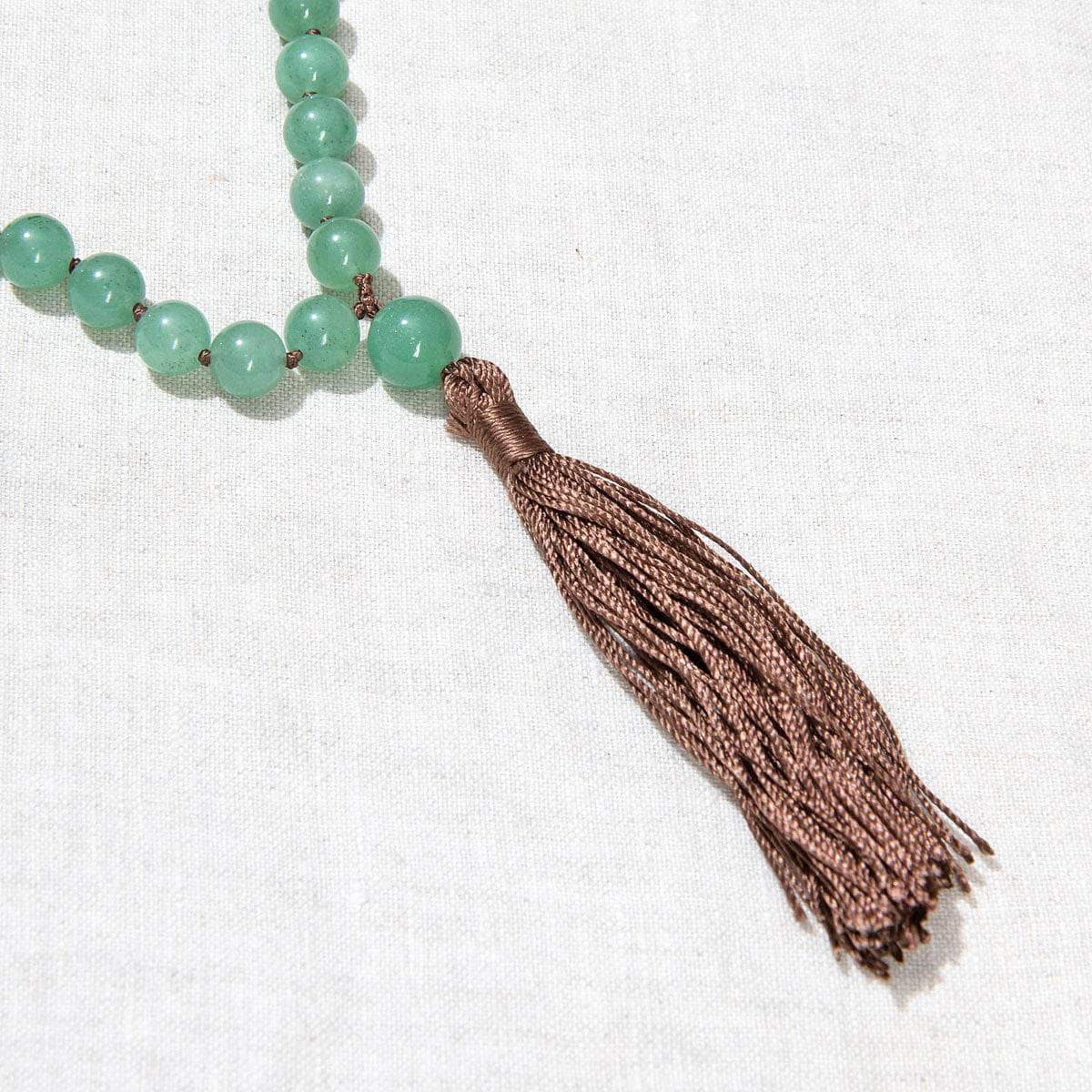 GreenAventurineTassel Green Aventurine Mala - High-Energy Gemstones - Image 4