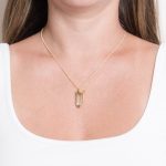 Green Amethyst Crystal Point Necklace