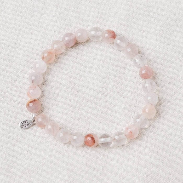 Hematoid Red Tangerine Quartz Energy Bracelet - 6mm - Image 1