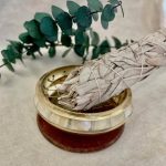 Brass Mother of Pearl Charcoal & Smudge Burner Kit - Image 2
