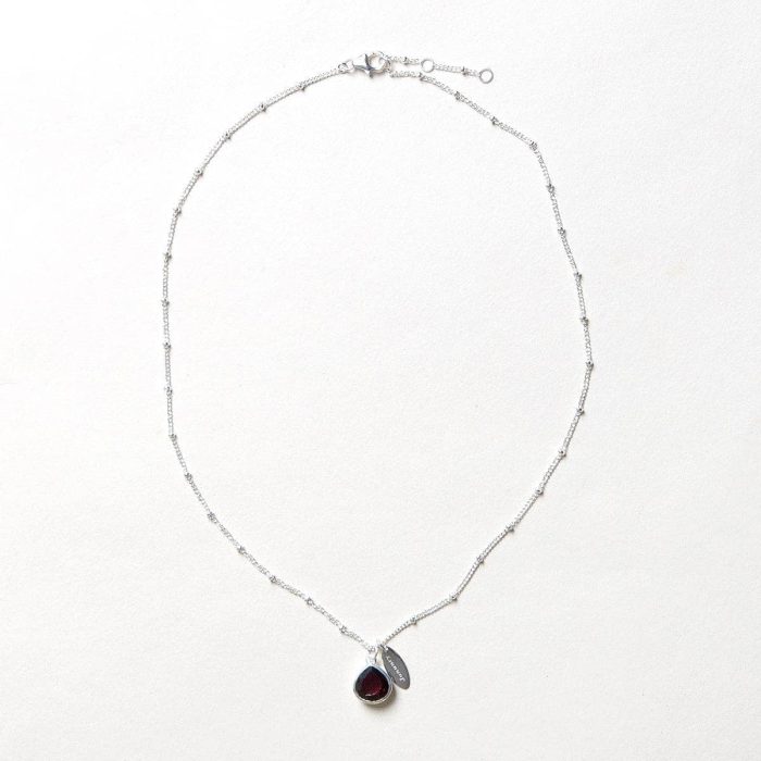 January Garnet Birthstone Necklace - Image 3