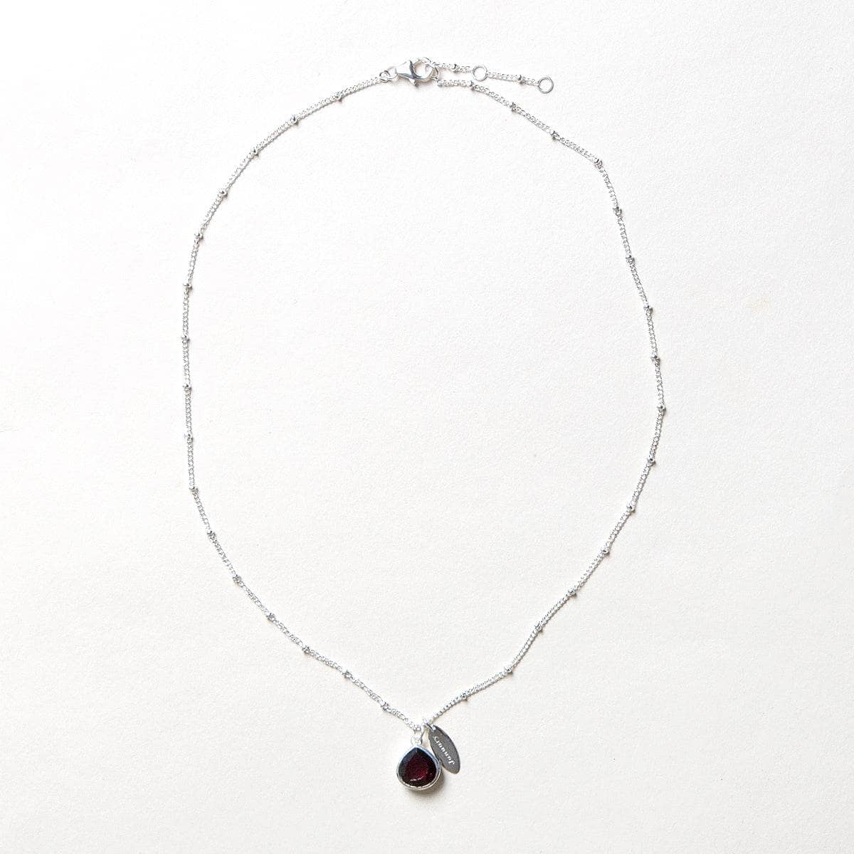 JAN_FULL_SHOT January Garnet Birthstone Necklace - Image 3