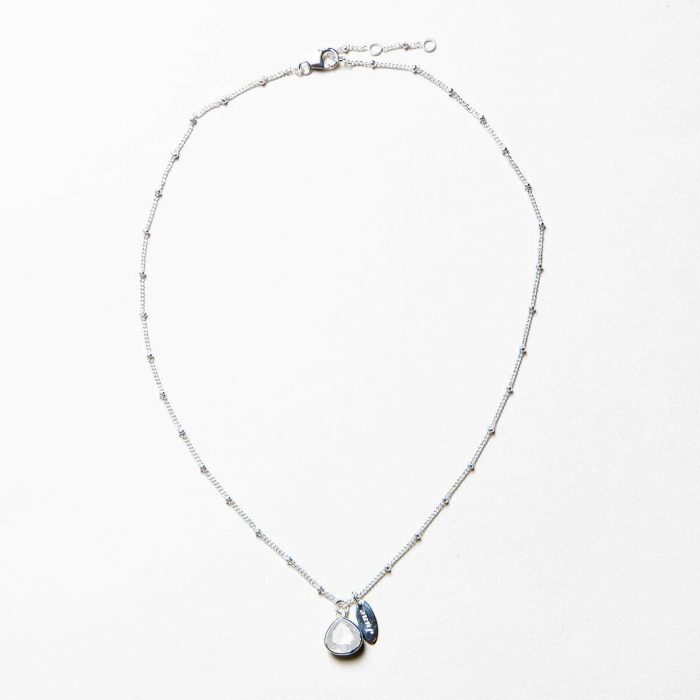 June Rainbow Moonstone Birthstone Necklace - Image 7