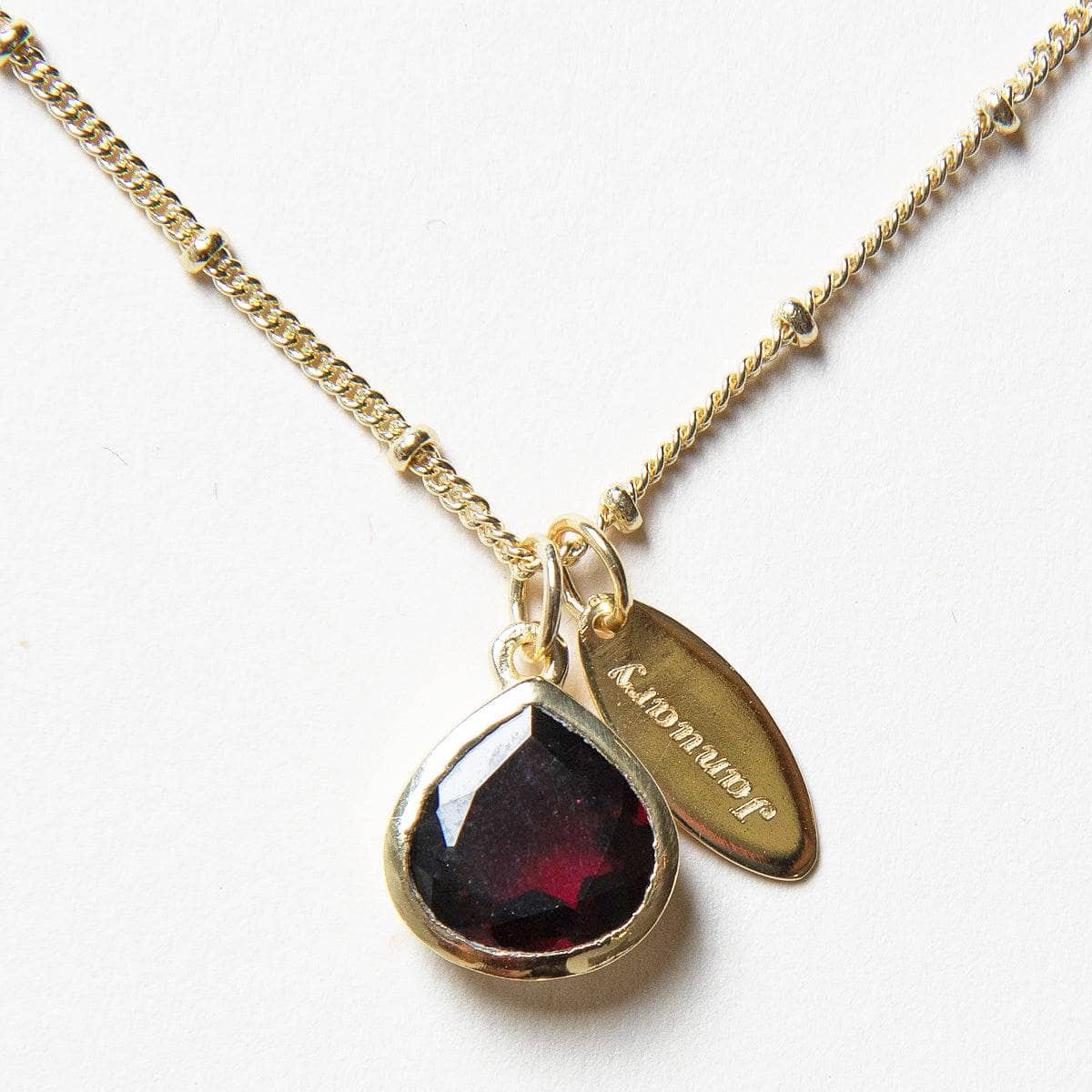 January_detail January Garnet Birthstone Necklace - Image 5
