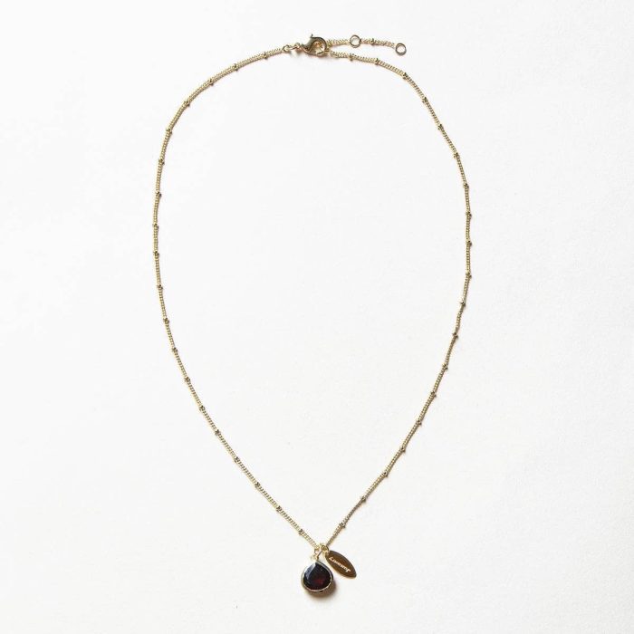 January Garnet Birthstone Necklace - Image 7