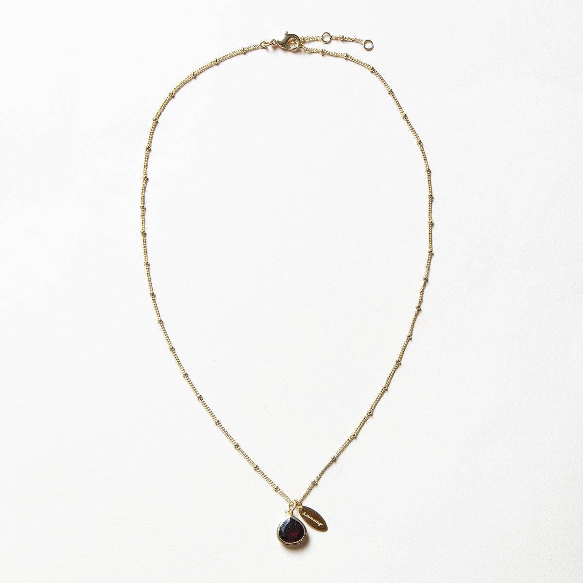 January_full_shot January Garnet Birthstone Necklace - Image 7