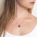 July Ruby Birthstone Necklace - Image 2