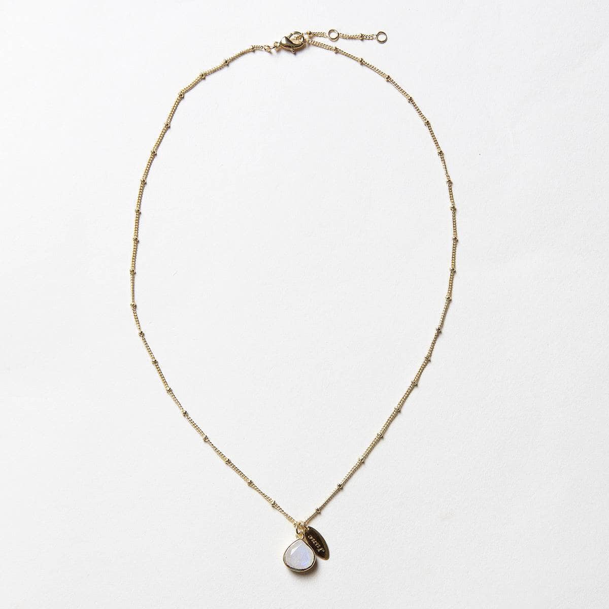 June_full_shot June Rainbow Moonstone Birthstone Necklace - Image 3
