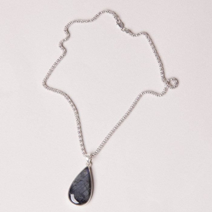 Labradorite Teardrop Pendant Necklace - Image 20
