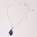 Genuine Labradorite Teardrop Pendant Necklace - Image 15