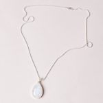 Rainbow Moonstone Teardrop Pendant Necklace - Image 10