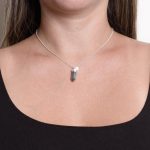 Delicate Labradorite Crystal Point Necklace - Image 5
