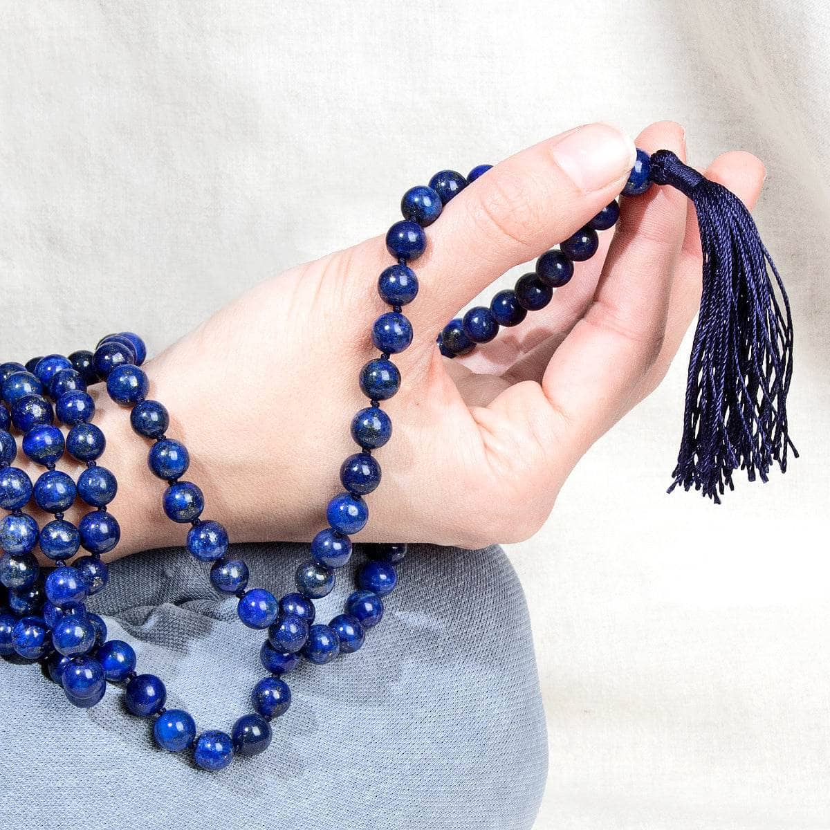 LapisMalaHand Lapis Lazuli Mala - High-Energy Gemstones - Image 2