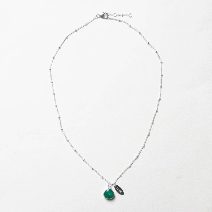 May Emerald Birthstone Necklace - Image 3