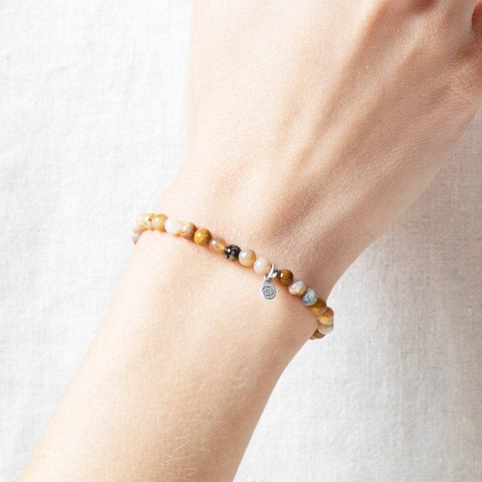 Natural Coral Jade Chrysanthemum Energy Bracelet - Image 2