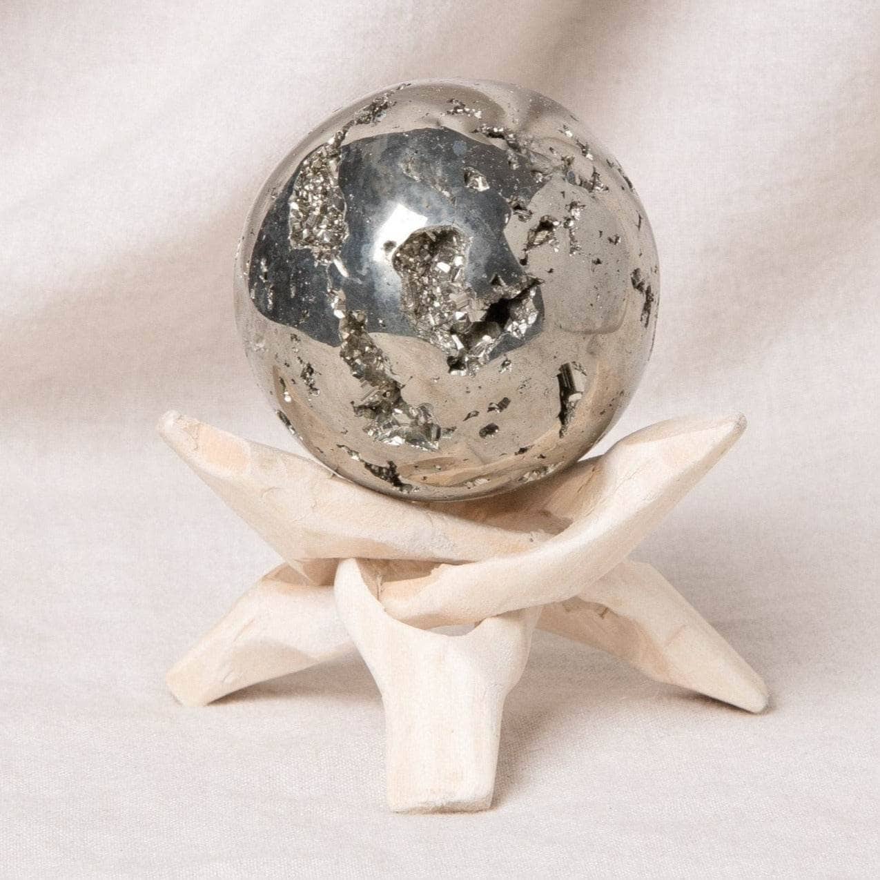 M_9dd1630a-0d96-411b-912c-10db8fef070e Natural Pyrite Sphere - AAA Premium Quality - Image 9