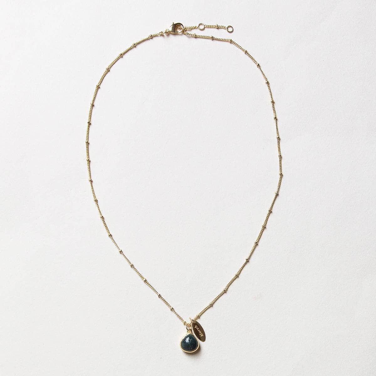 March_full_shot_e40e6bbb-1700-43a4-a165-02e31ad972ea March Bloodstone Birthstone Necklace - Image 7