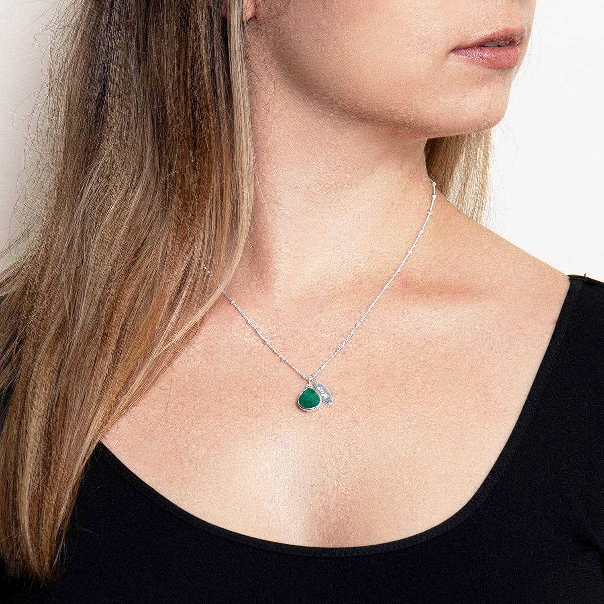 May May Emerald Birthstone Necklace - Image 2