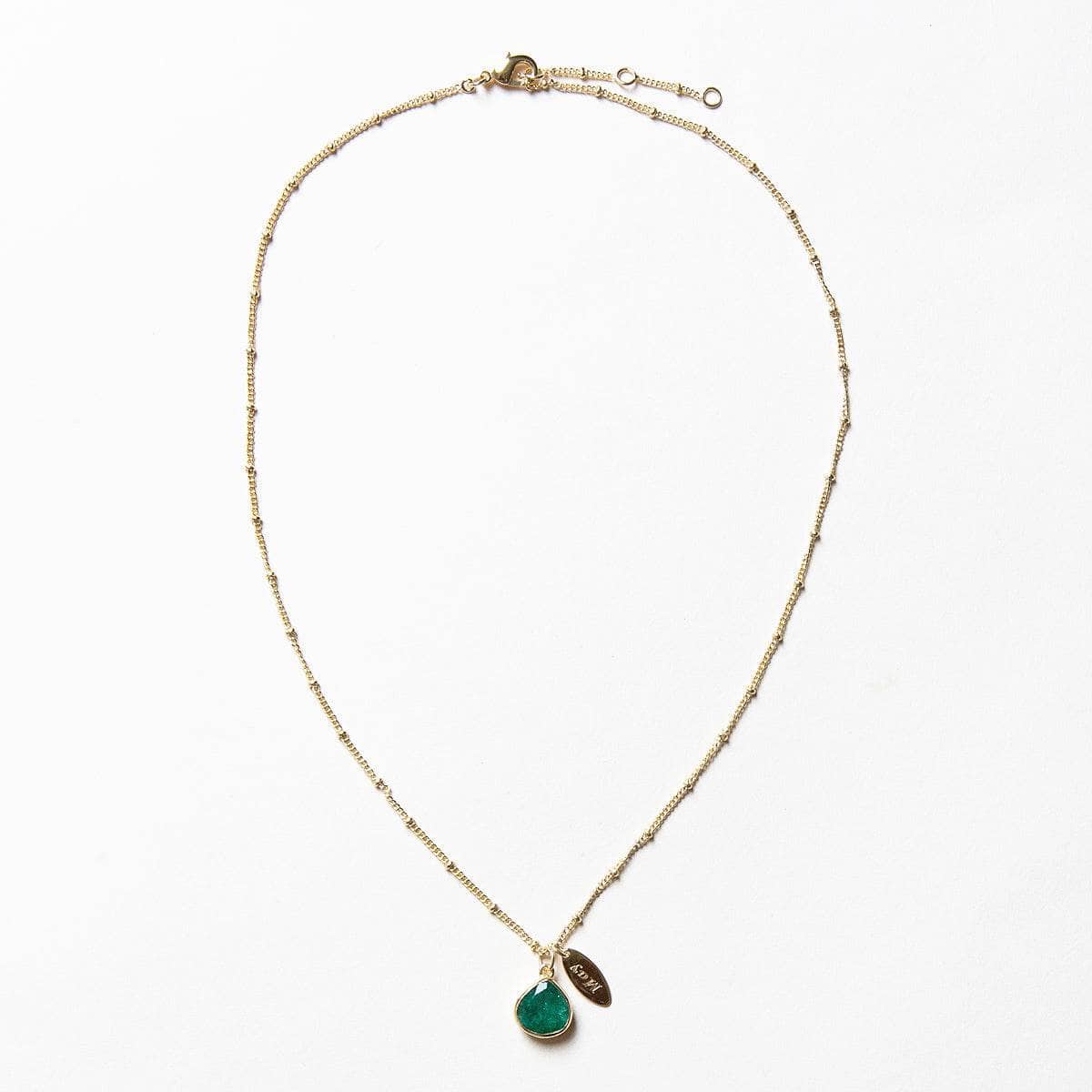 May_full_shot_337d8583-c039-4034-970b-d295f26b9fdc May Emerald Birthstone Necklace - Image 7