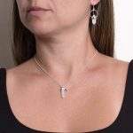 Delicate Rainbow Moonstone Crystal Point Necklace - Image 4
