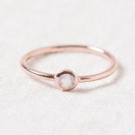 Rainbow Moonstone Silver, Gold or Rose Gold Ring - Image 5