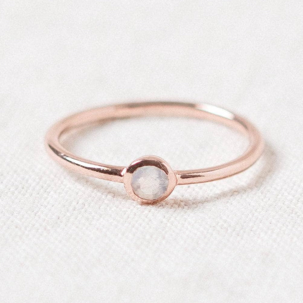 Moonstone_3d6cbba3-7cf3-4aca-b8e3-f8480bbb29b4 Rainbow Moonstone Silver, Gold or Rose Gold Ring - Image 5
