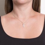 Delicate Rainbow Moonstone Crystal Point Necklace - Image 5