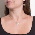 Delicate Rainbow Moonstone Crystal Point Necklace - Image 8