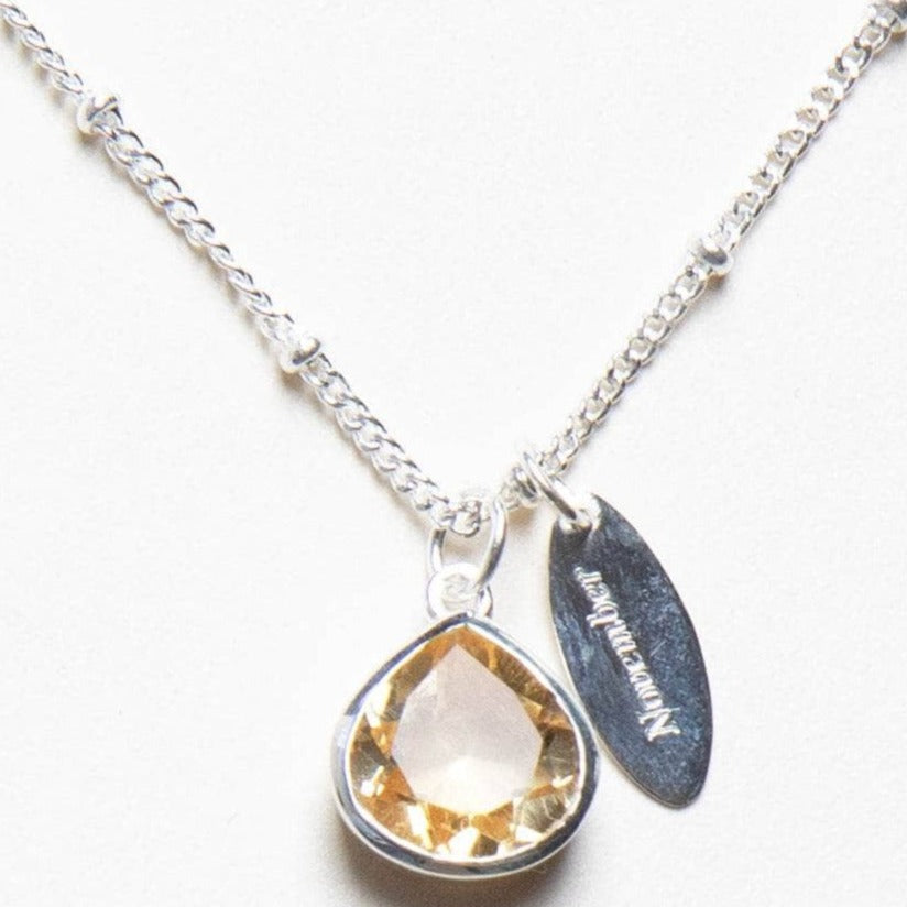 NOV_DETAIL November Citrine Birthstone Necklace - Image 5