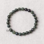 Black/Green Nephrite Jade Energy Bracelet - 6mm - Image 2