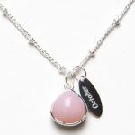 October Pink Opal Birthstone Necklace - Image 5