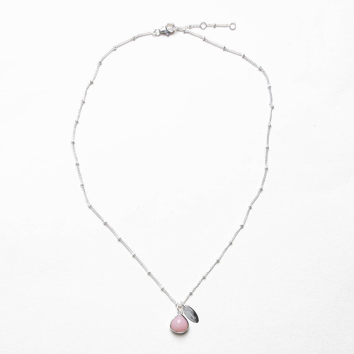 OCT_FULL_SHOT October Pink Opal Birthstone Necklace - Image 7