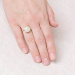 Prehnite Raw Freeform Gold or Silver Ring - Image 2