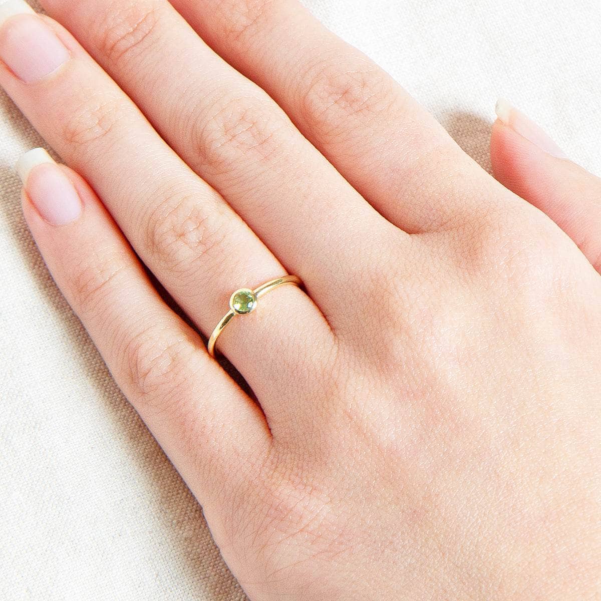 Peridot_2 Genuine Peridot Silver or Gold Ring - Image 2