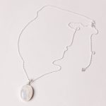 Rainbow Moonstone Oval Pendant Necklace - Image 5