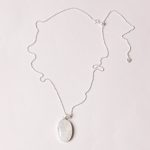 Rainbow Moonstone Oval Pendant Necklace - Image 10